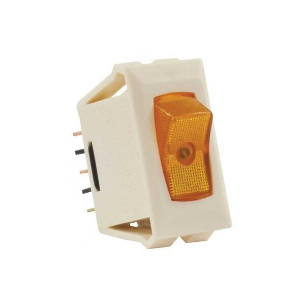 Jr Products ILLUMINATED 12V ON/OFF SWITCH, AMBER/IVORY 12575 - main